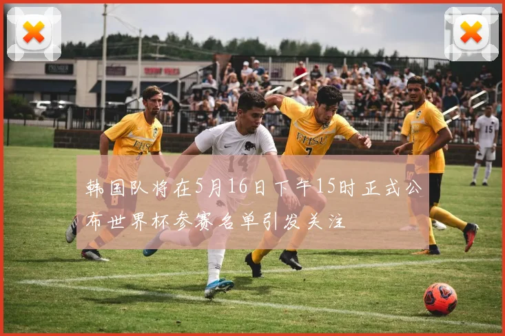 韩国队将在5月16日下午15时正式公布世界杯参赛名单引发关注